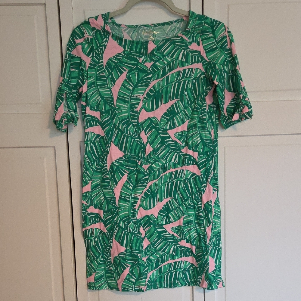 Lilly Pulitzer Green and Pink Patterned Top